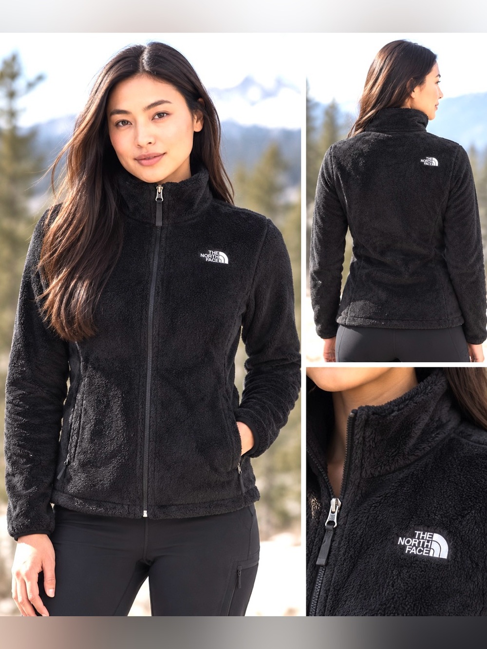 The North Face Women’s Small Black Fuzzy Fleece Full Zip Jacket